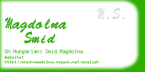 magdolna smid business card